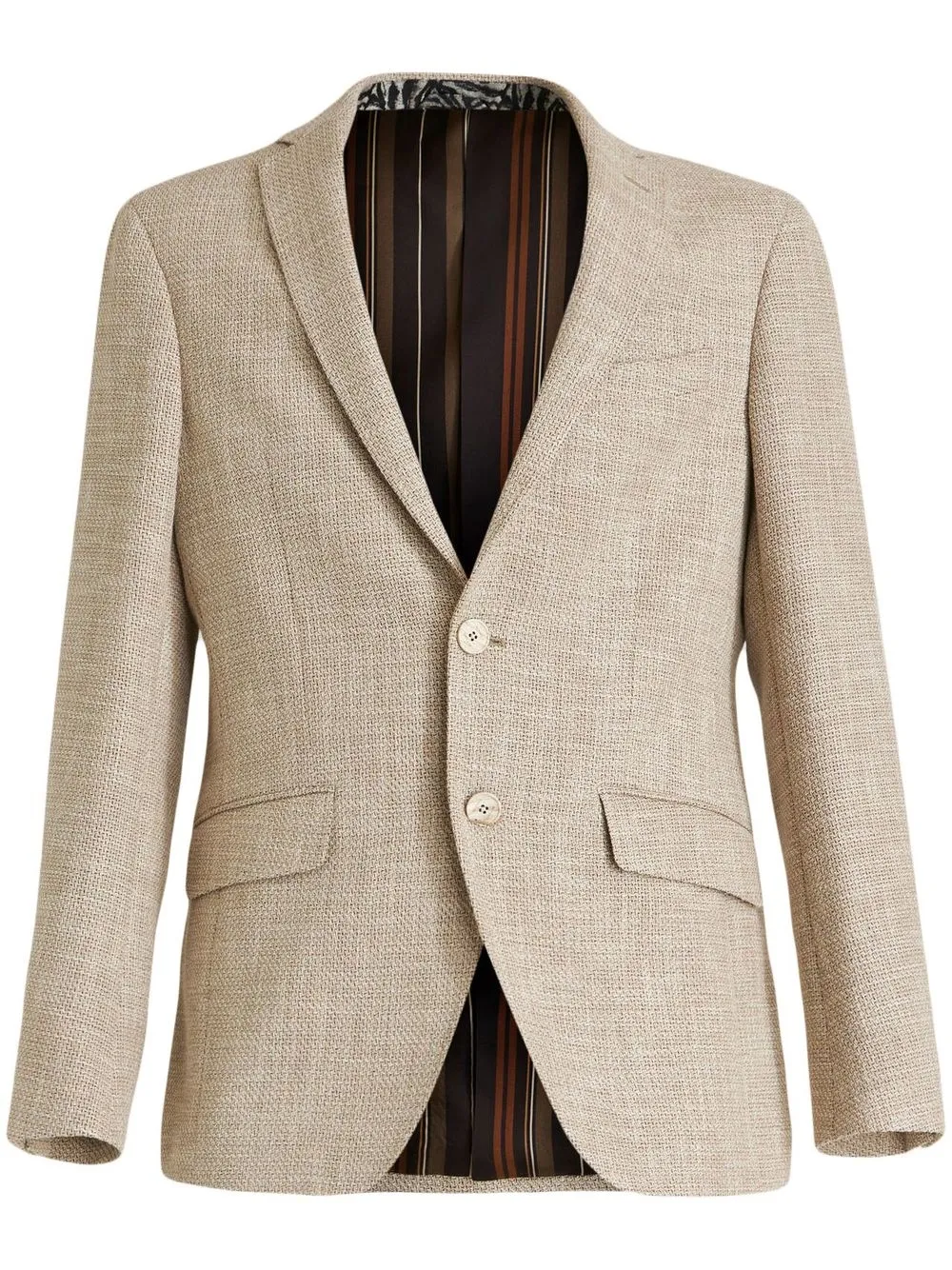 Shop Etro Single-breasted Tailored Blazer In Neutrals