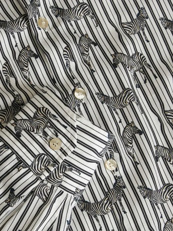 【新品】エトロ プリントシャツ ETRO ゼブラプリント シャツ | ホワイト | FARFETCH JP