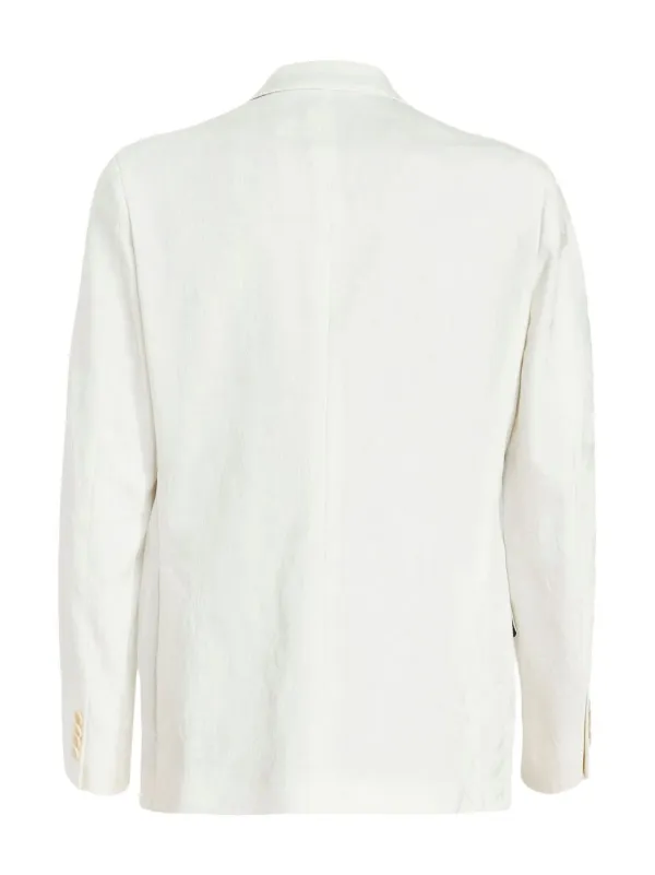 ETRO patterned-jacquard single-breasted Blazer | White