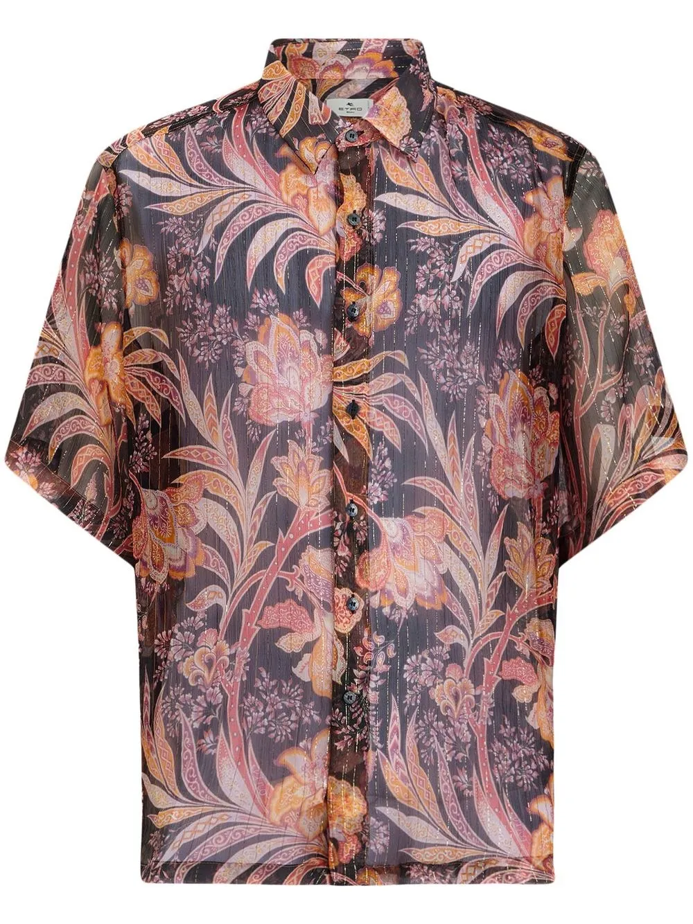 

ETRO playera manga corta con estampado gráfico - Negro