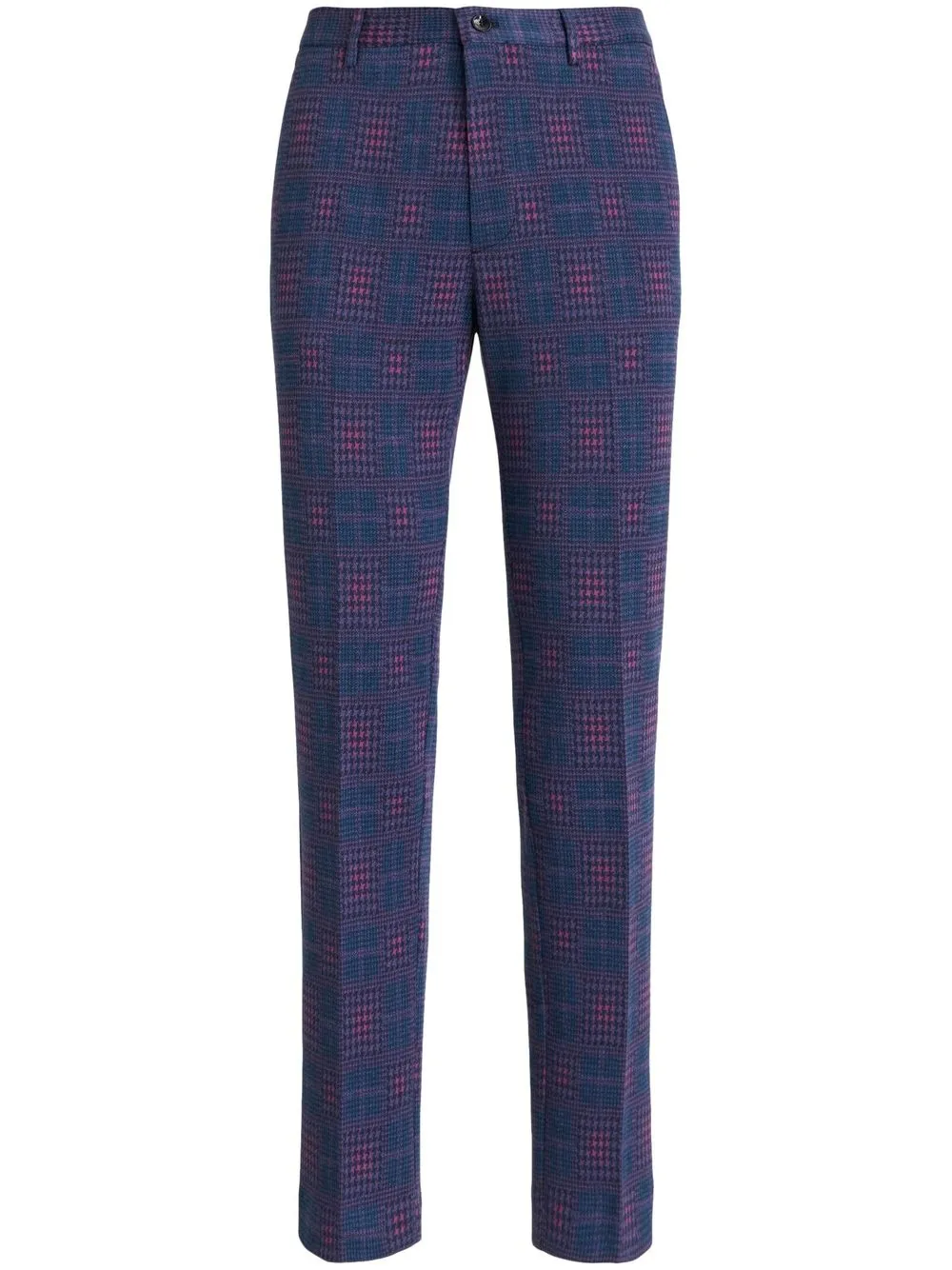 

ETRO check-pattern tailored trousers - Blue