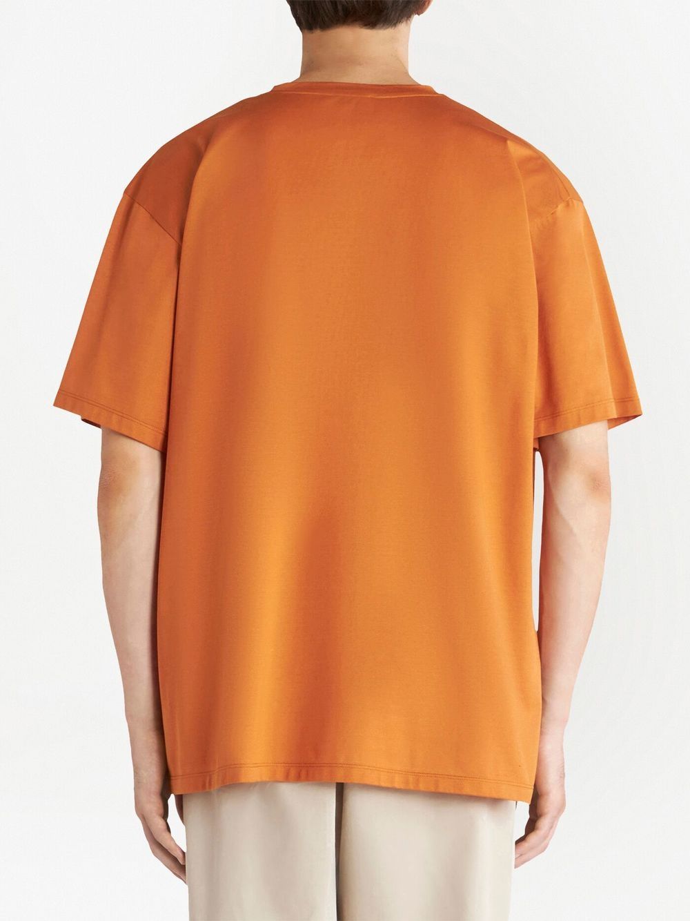 Shop Etro Cotton Graphic Print T-shirt In Orange