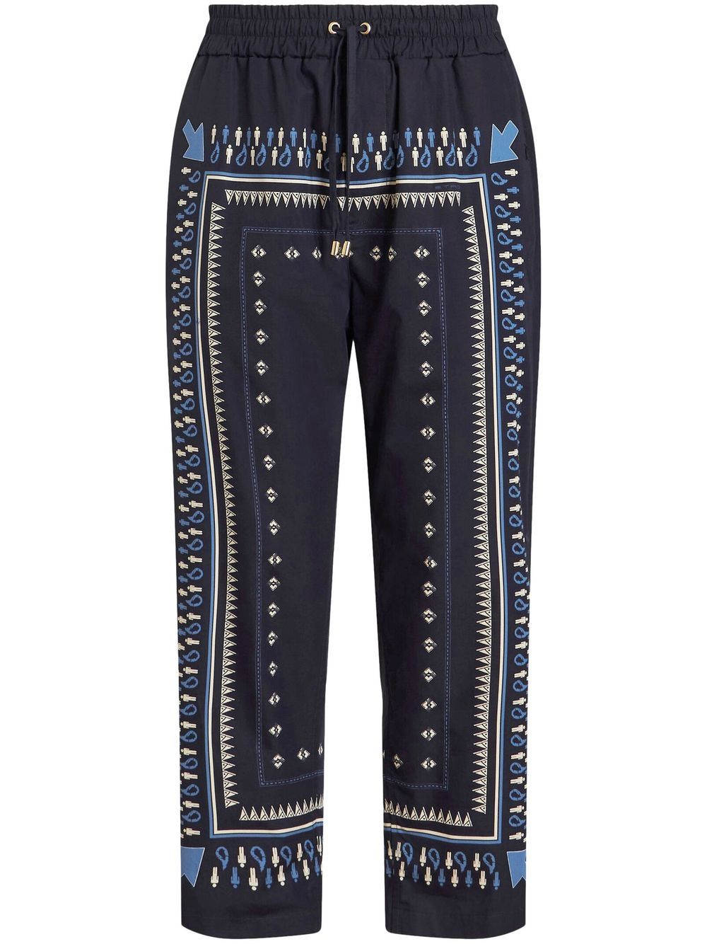 printed cropped trousers