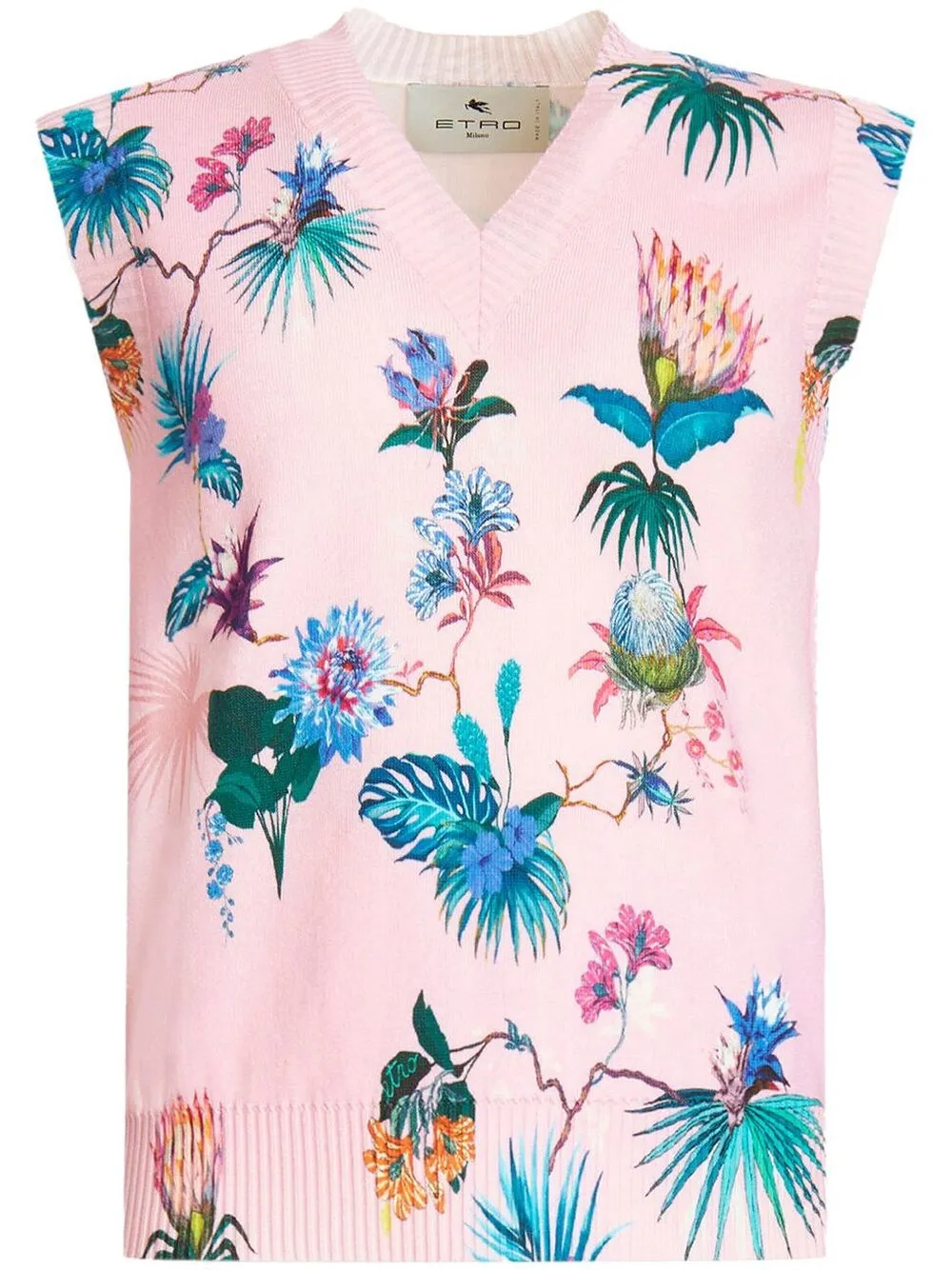 

ETRO playera con estampado gráfico - Rosado
