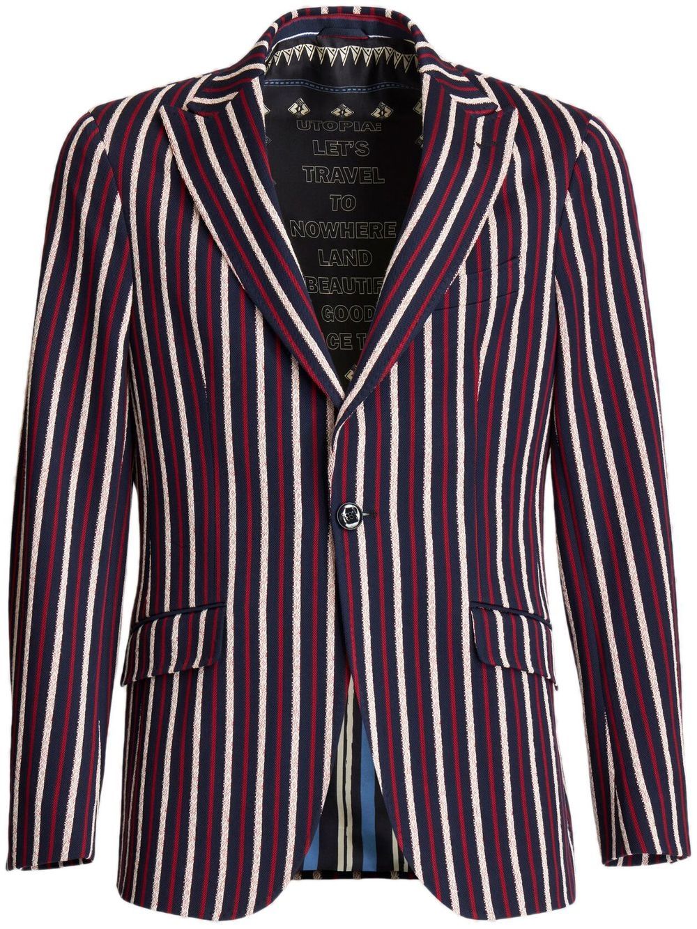 

ETRO striped single-breasted blazer - Blue