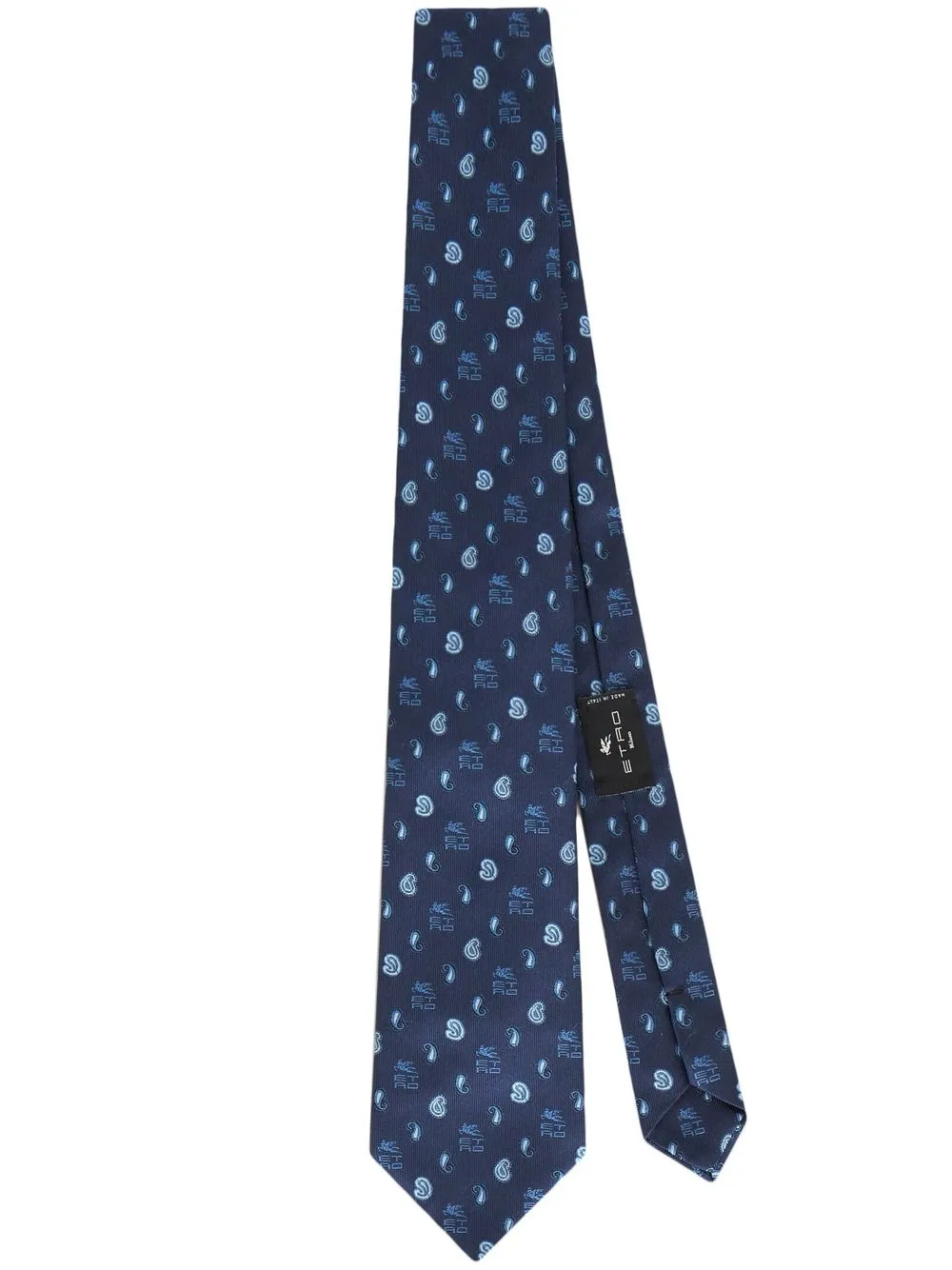 

ETRO corbata de seda con estampado de cachemira - Azul