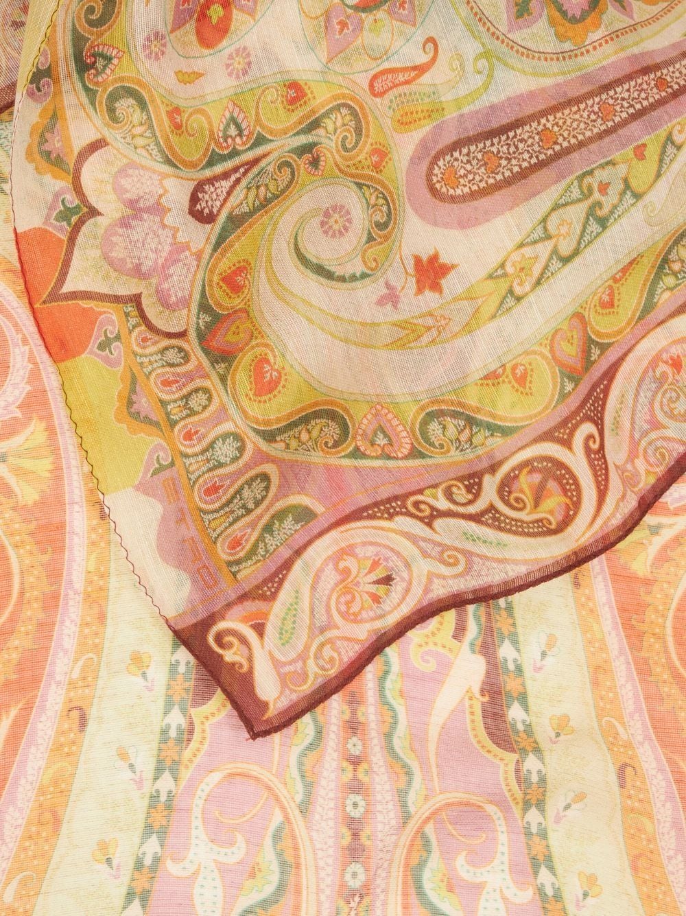 ETRO paisley pattern-print scarf - Oranje