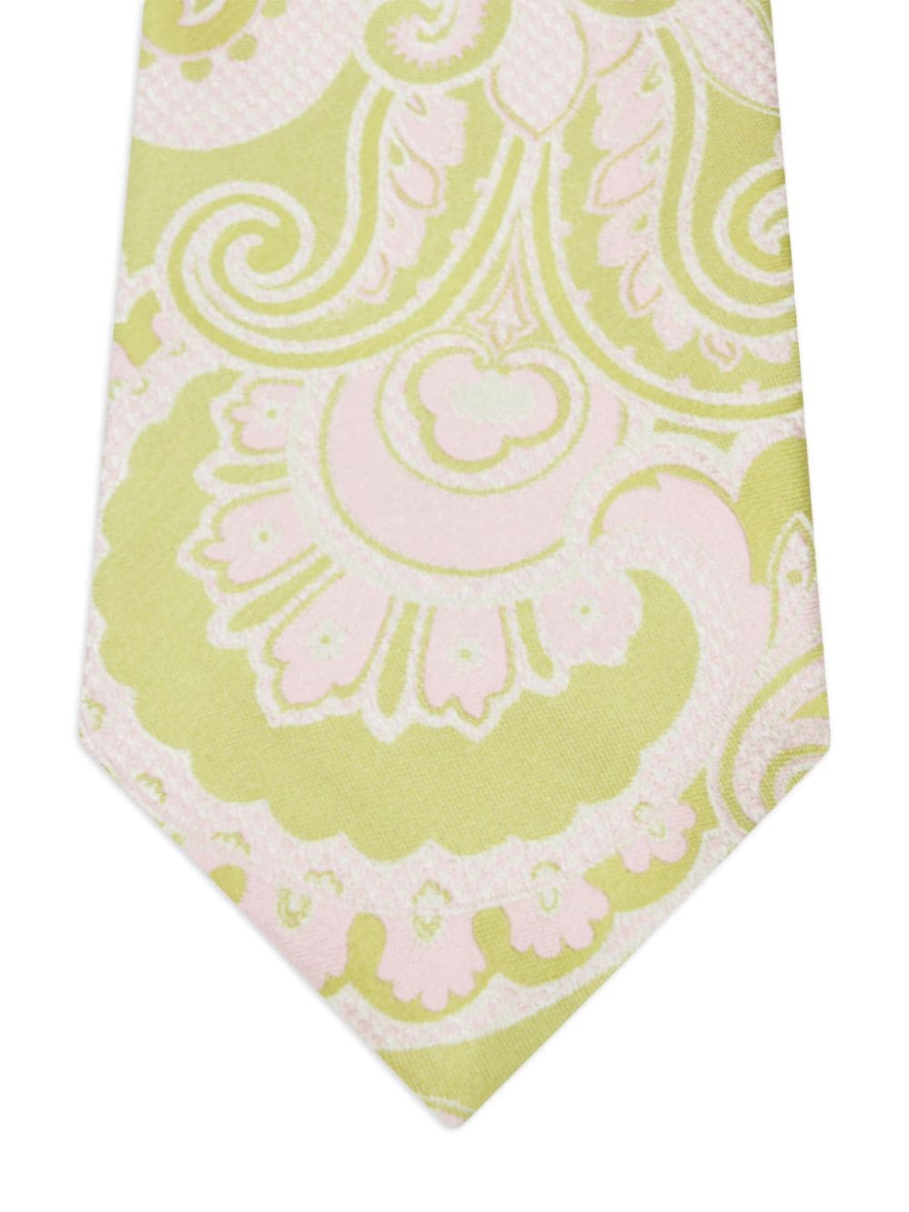 Shop Etro Paisley-print Silk Tie In Gelb