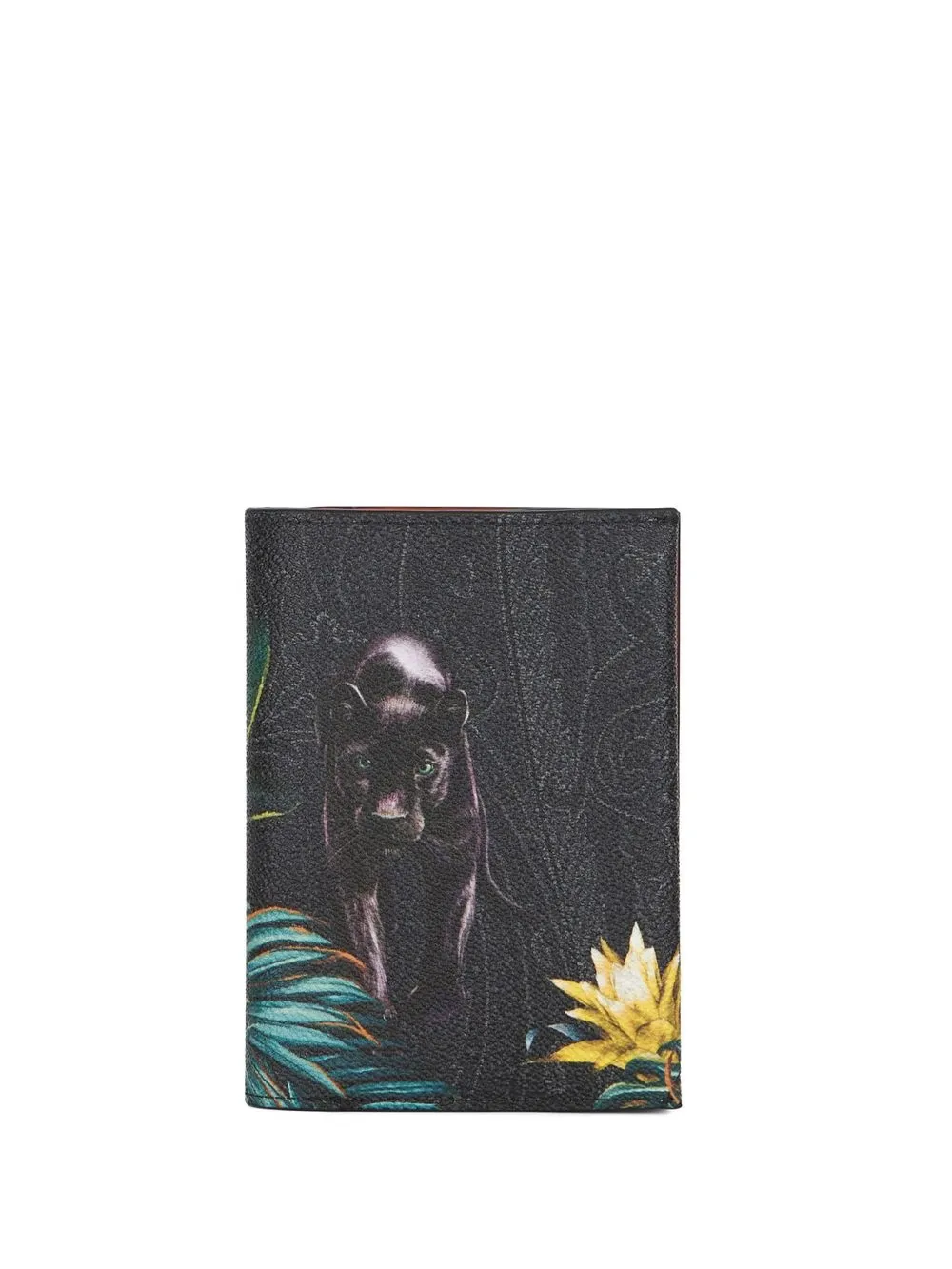 

ETRO panther-print cardholder - Black