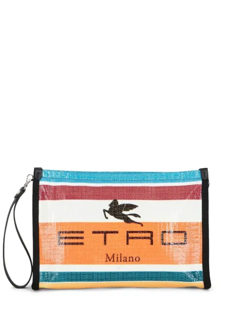 ETRO Pegaso-print clutch bag