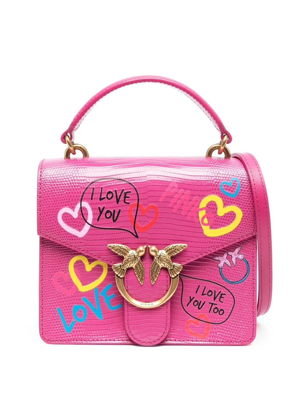 

PINKO Love mini leather tote bag