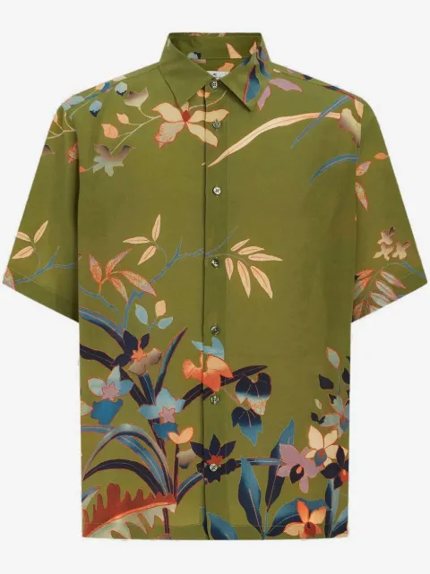 ETRO camisa de seda con estampado floral