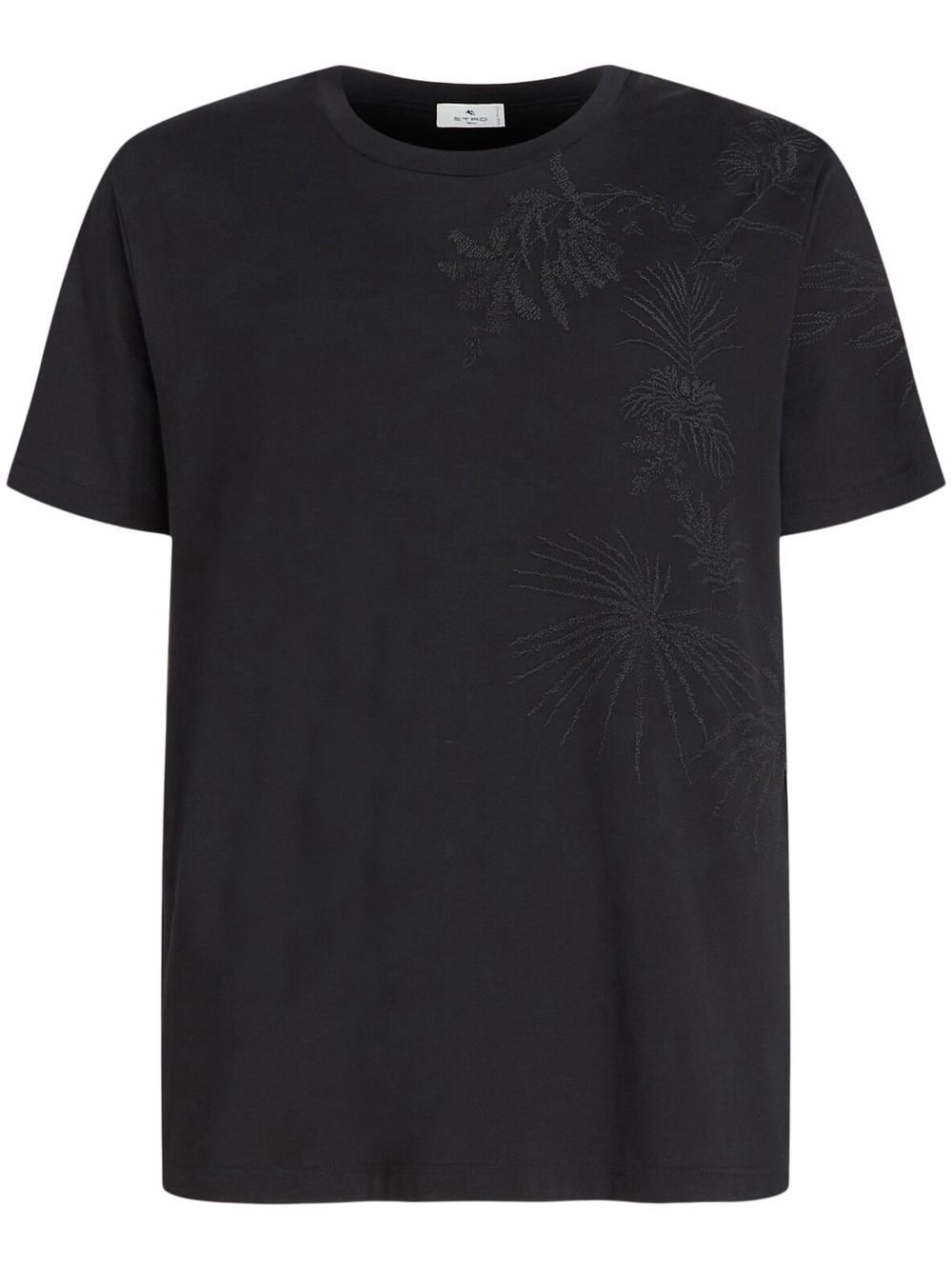Etro Embroidered Short-sleeved T-shirt In Black