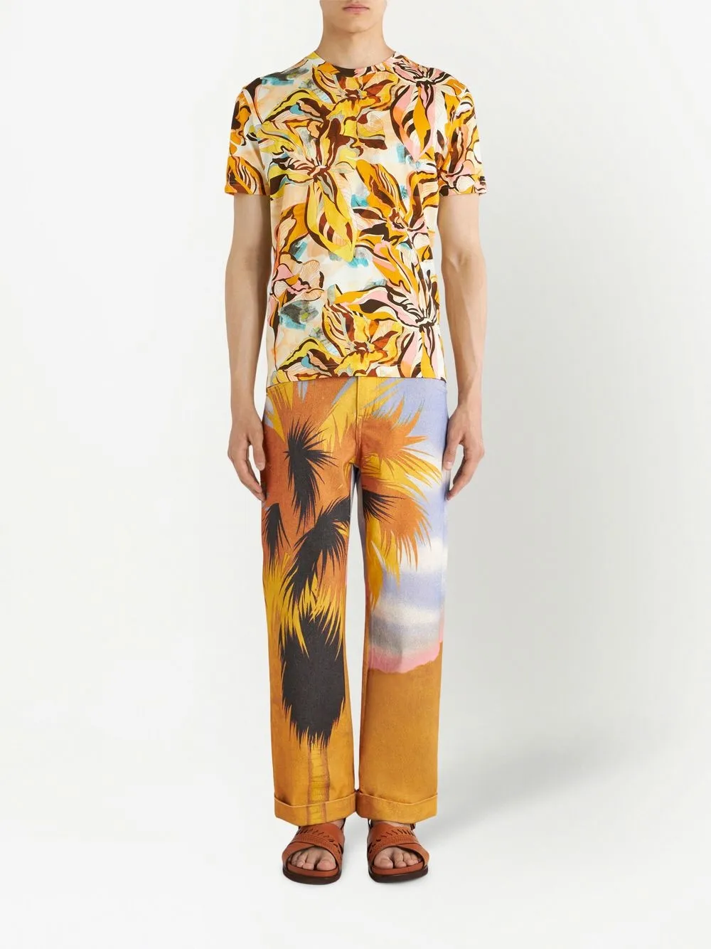 ETRO Jeans met grafische print - Geel