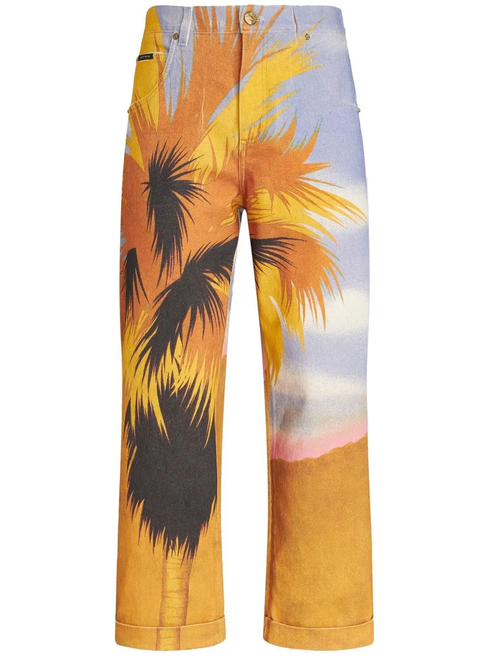 

ETRO jeans rectos con estampado gráfico - Amarillo
