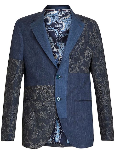ETRO patchwork single-breasted blazer
