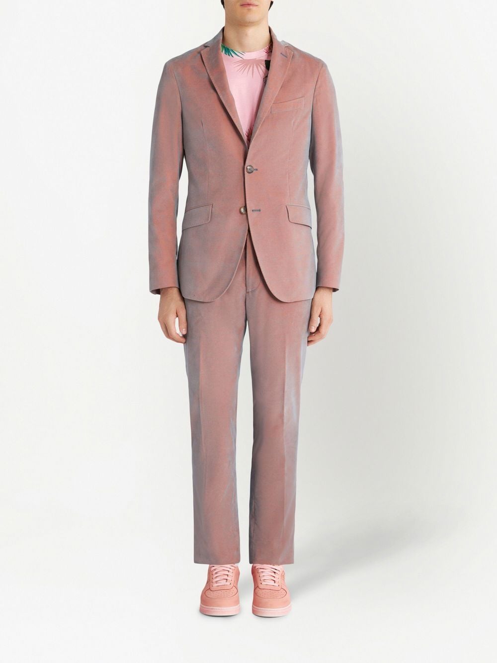 Shop Etro Single-breasted Tailored Blazer In 粉色