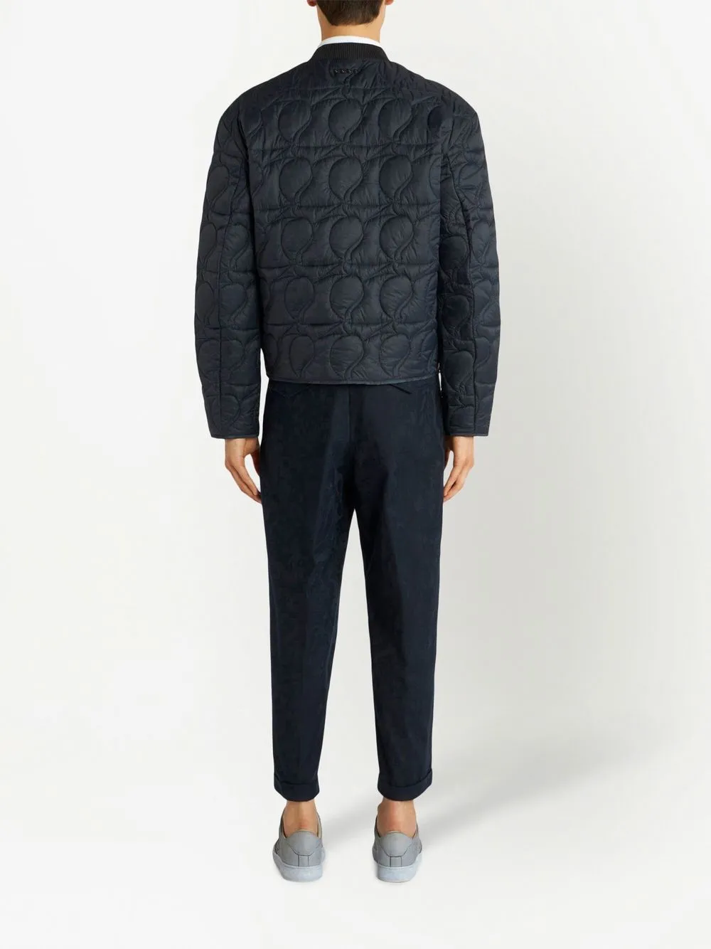 Etro Quilted Bomber Jacket In Nero ModeSens