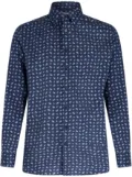 ETRO graphic-print cotton shirt - Blue