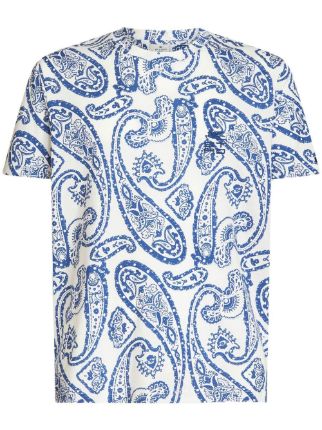 Etro Paisley Pattern T-shirt in White for Men