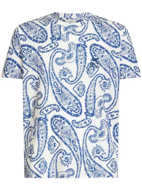 paisley-print short-sleeve T-shirt