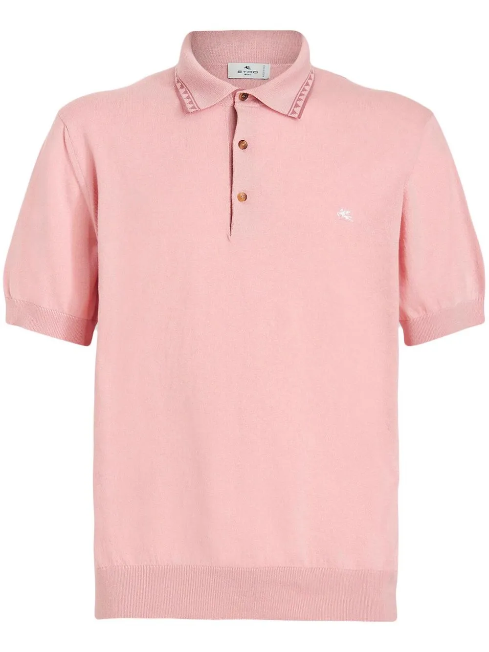 

ETRO logo-embroidered polo shirt - Pink