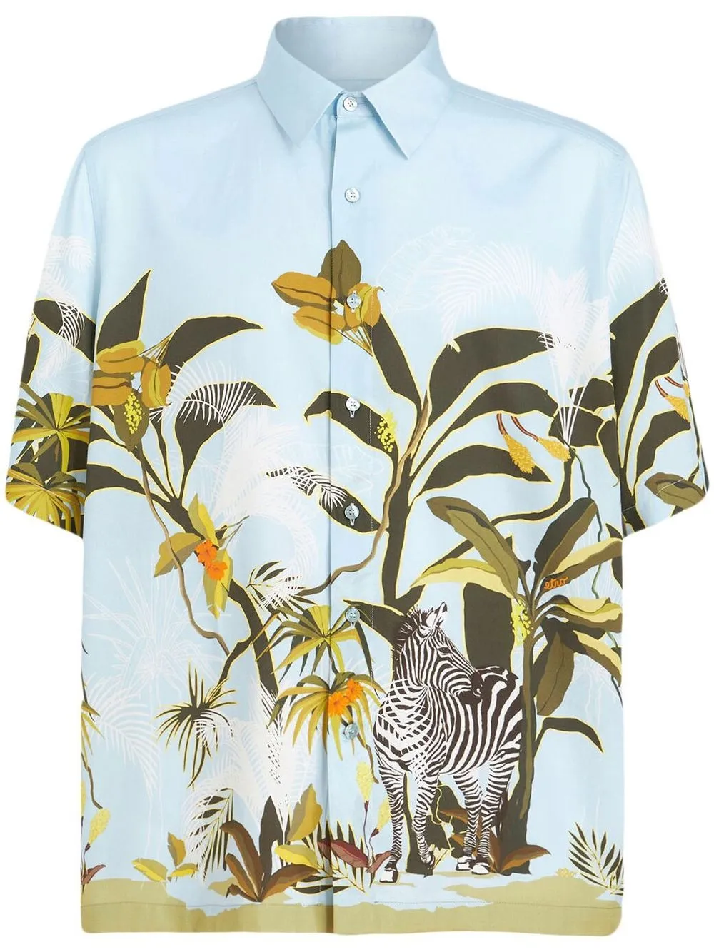 

ETRO graphic-print short-sleeve shirt - Blue