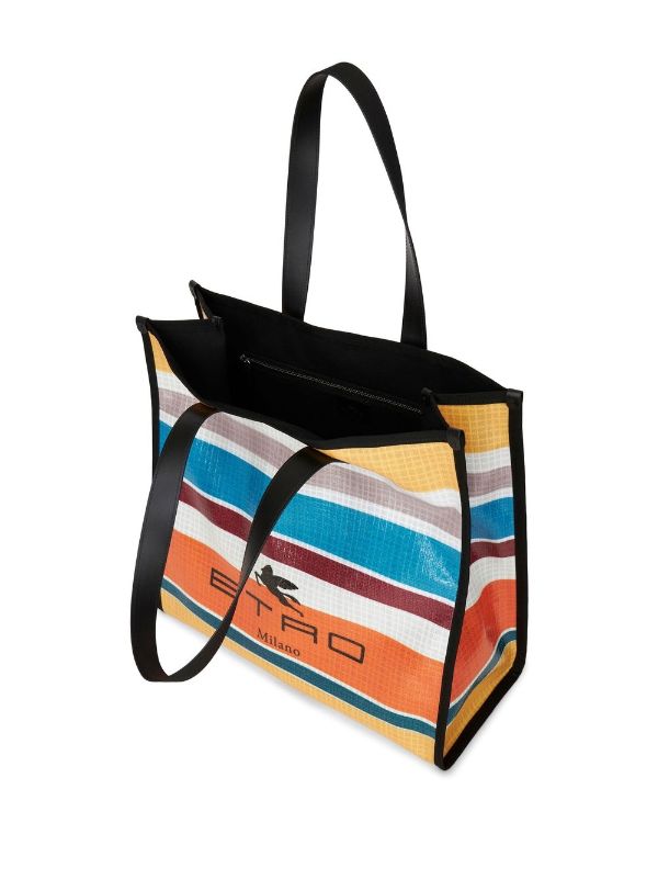 ETRO: cotton shopping bag with embroideries - Multicolor