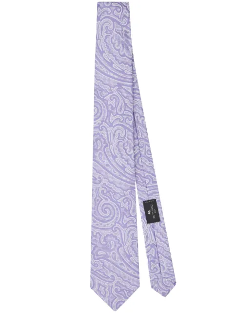 ETRO patterned jacquard silk tie