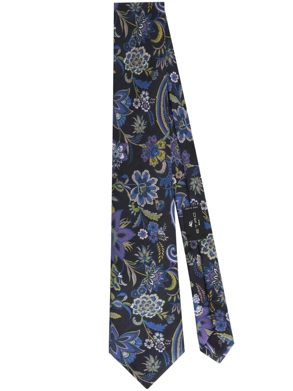 

ETRO corbata de seda con estampado floral - Azul