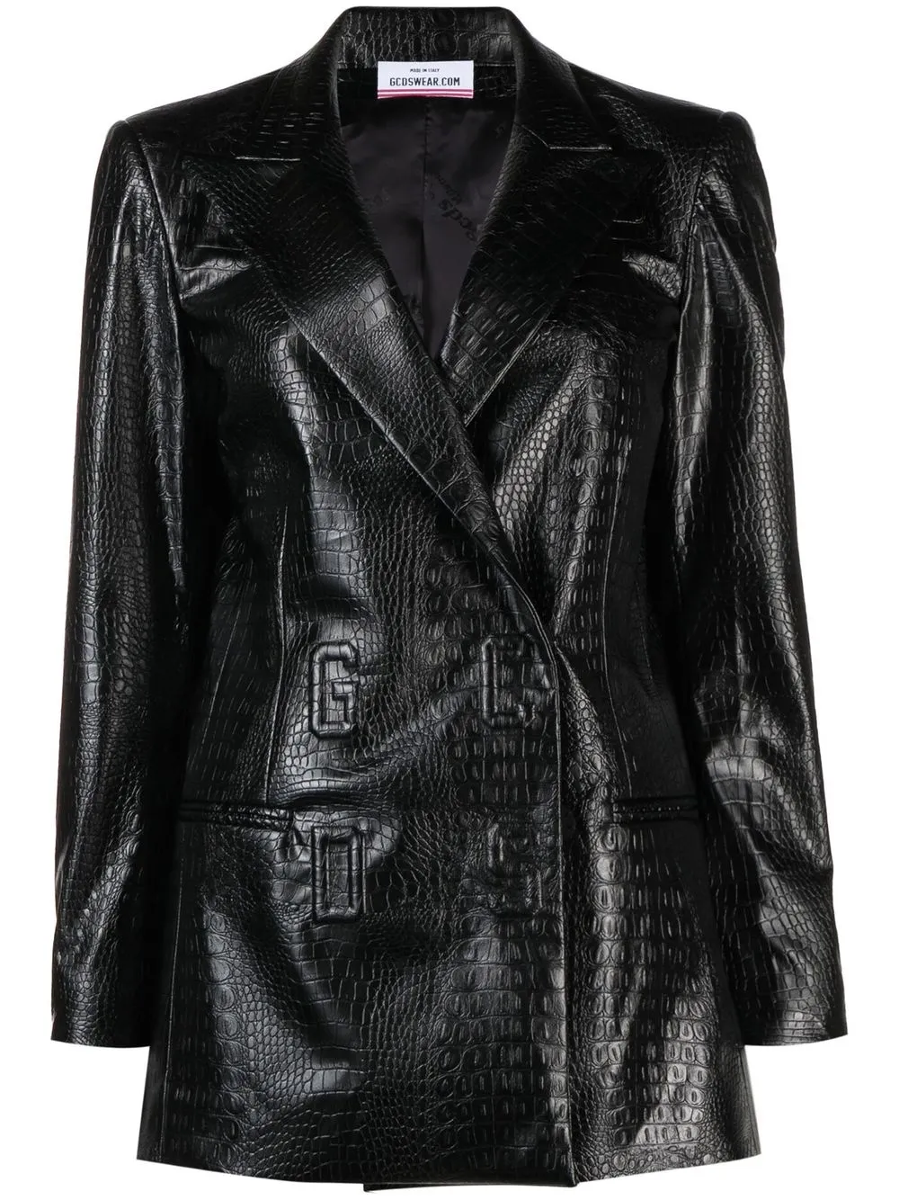 

Gcds embossed crocodile blazer - Black