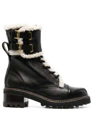 See by sale chloe shearling boots