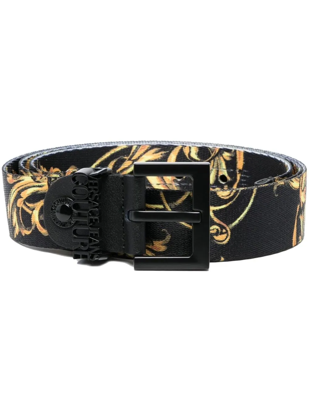 

Versace Jeans Couture baroque-print belt - Negro