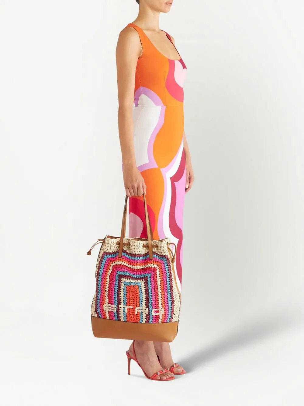 ETRO Geweven shopper - Bruin