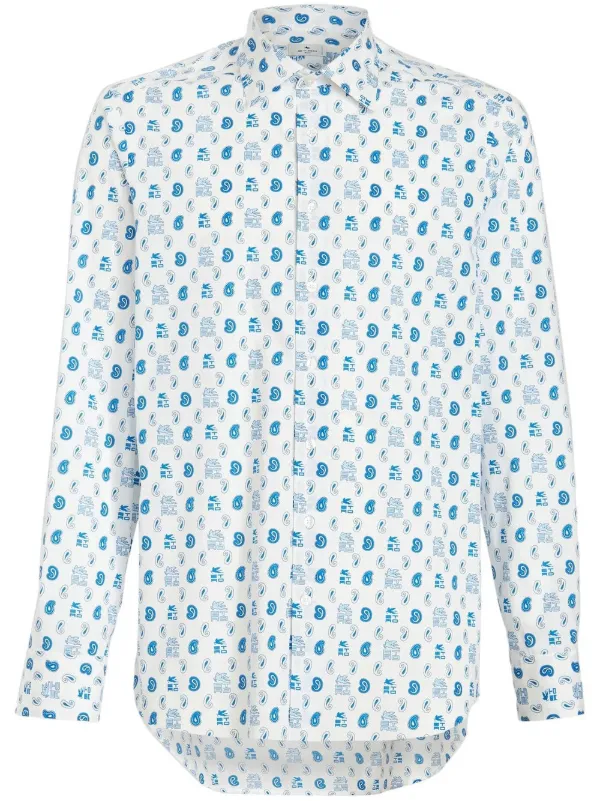 ETRO ボタン シャツ | ホワイト | FARFETCH JP