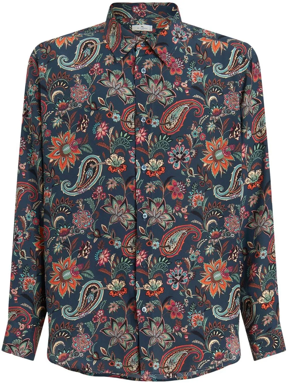 

ETRO paisley-print silk shirt - Blue