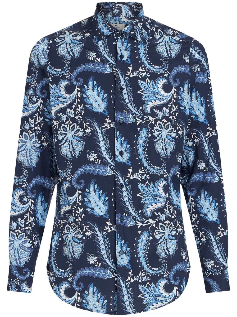 Shop Etro Paisley-print Long-sleeve Shirt In Blue