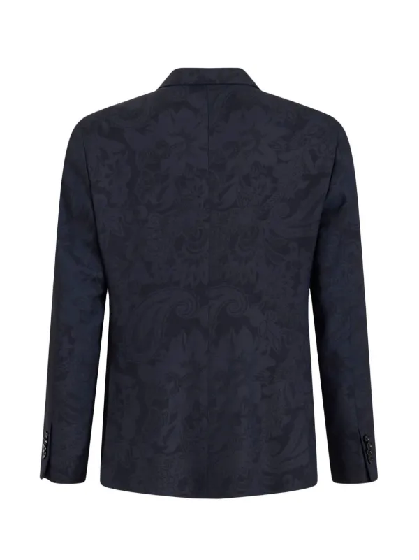 ETRO パターンジャカード シングルジャケット | ブルー ETRO パターンジャカード シングルジャケット | ブルー