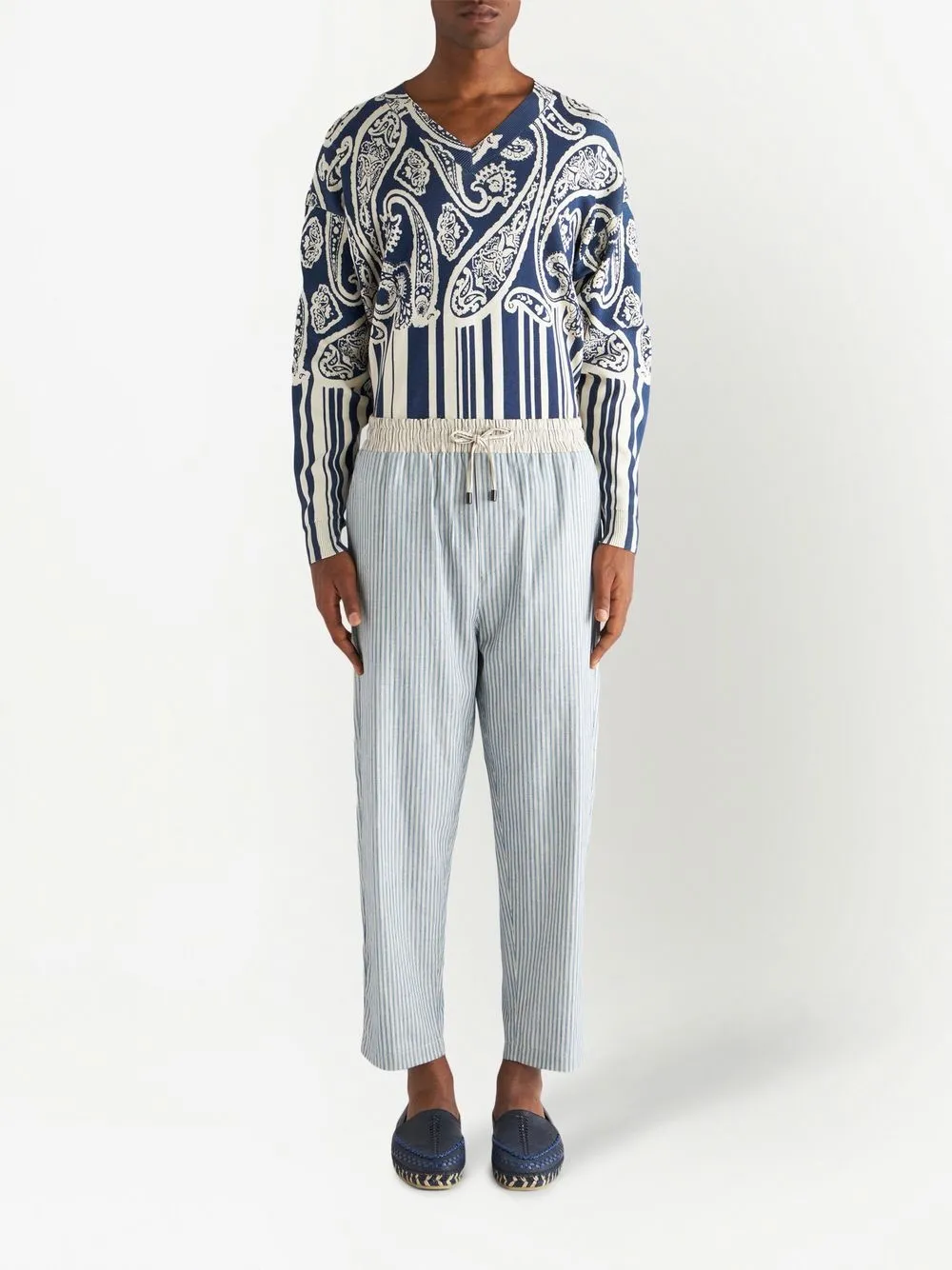 ETRO Gestreepte broek - Blauw