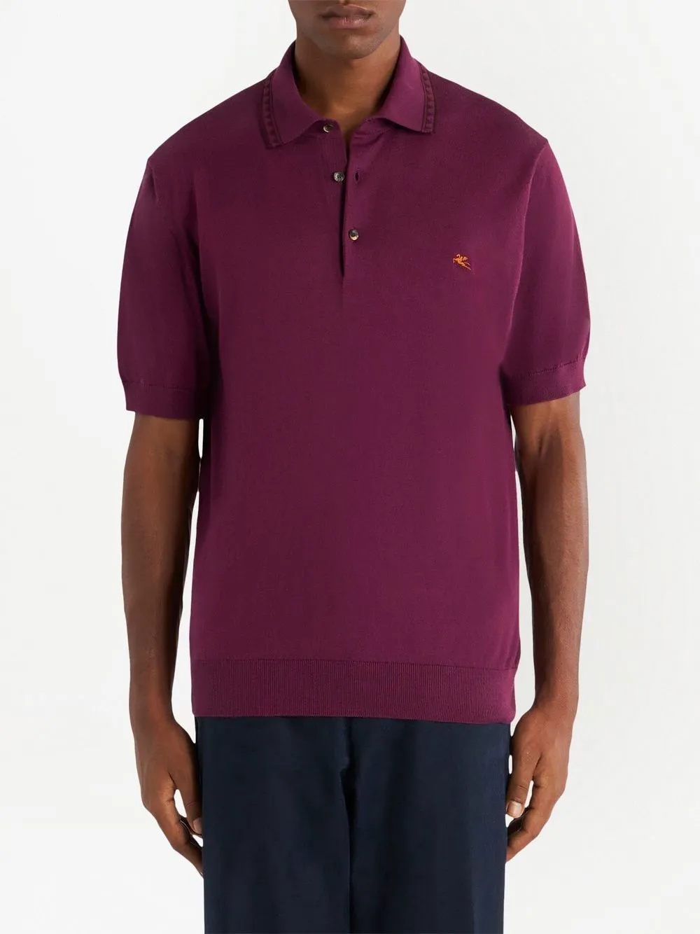 ETRO Poloshirt met geborduurd logo - Rood