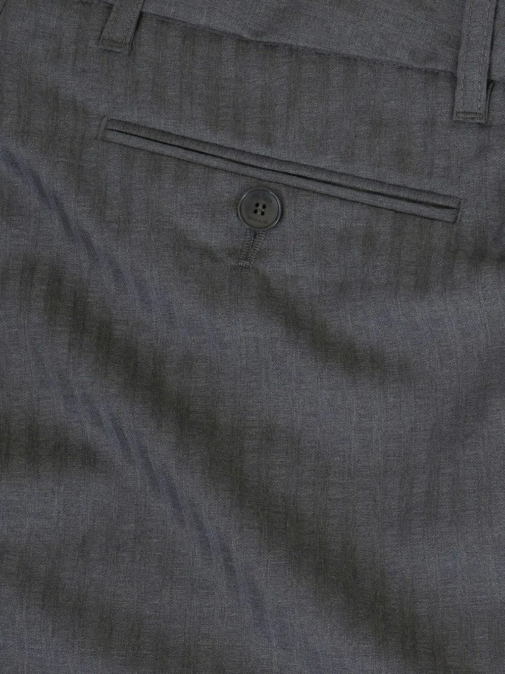 Etro Virgin-wool Straight Leg Trousers In Grey
