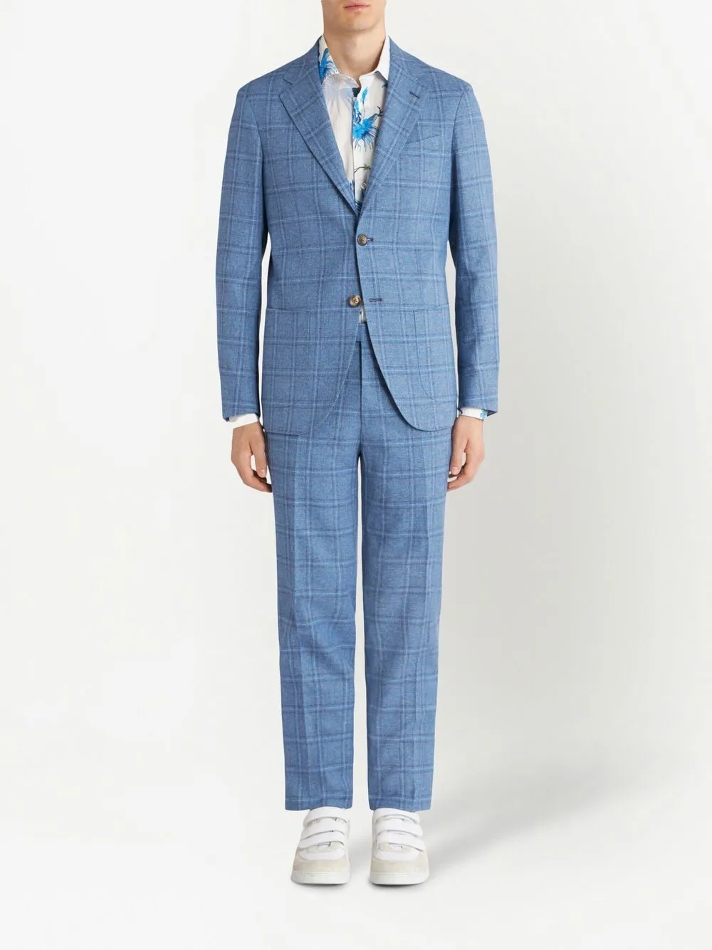 ETRO Geruit pak - Blauw