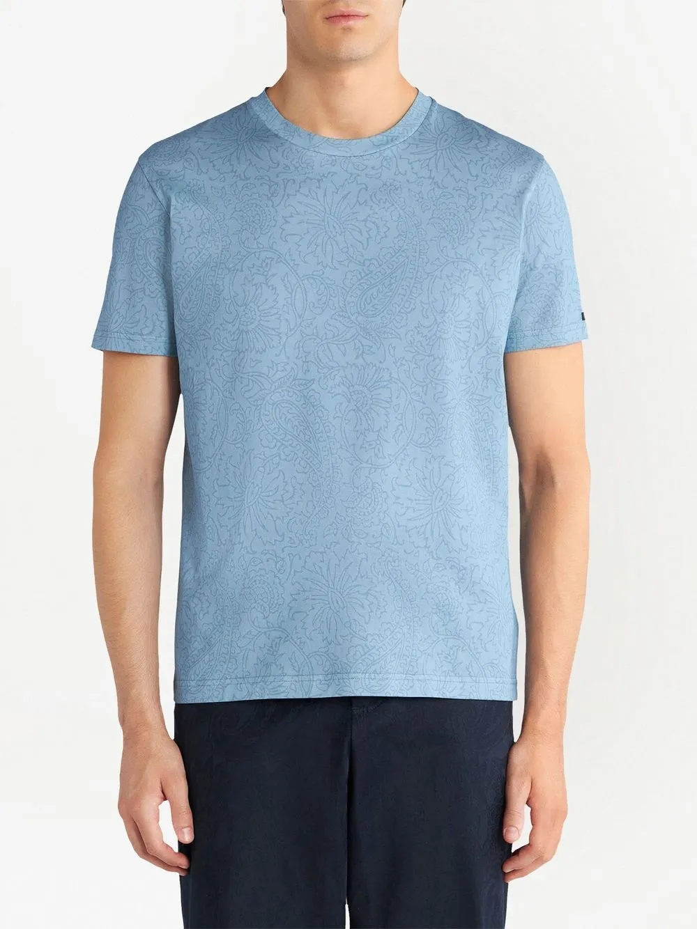 ETRO paisley-print cotton T-shirt - Blauw