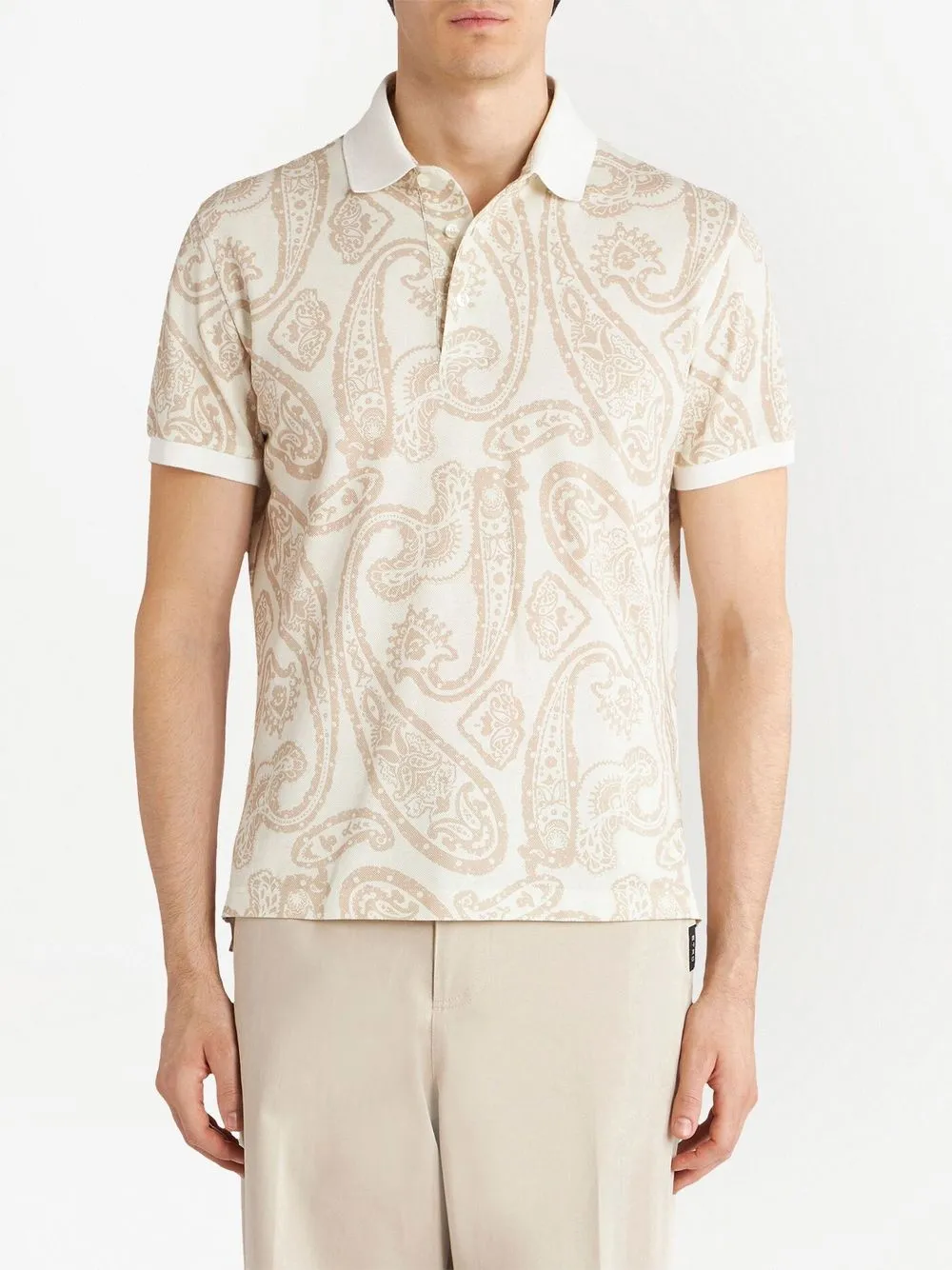 ETRO Poloshirt met paisley-print - Beige