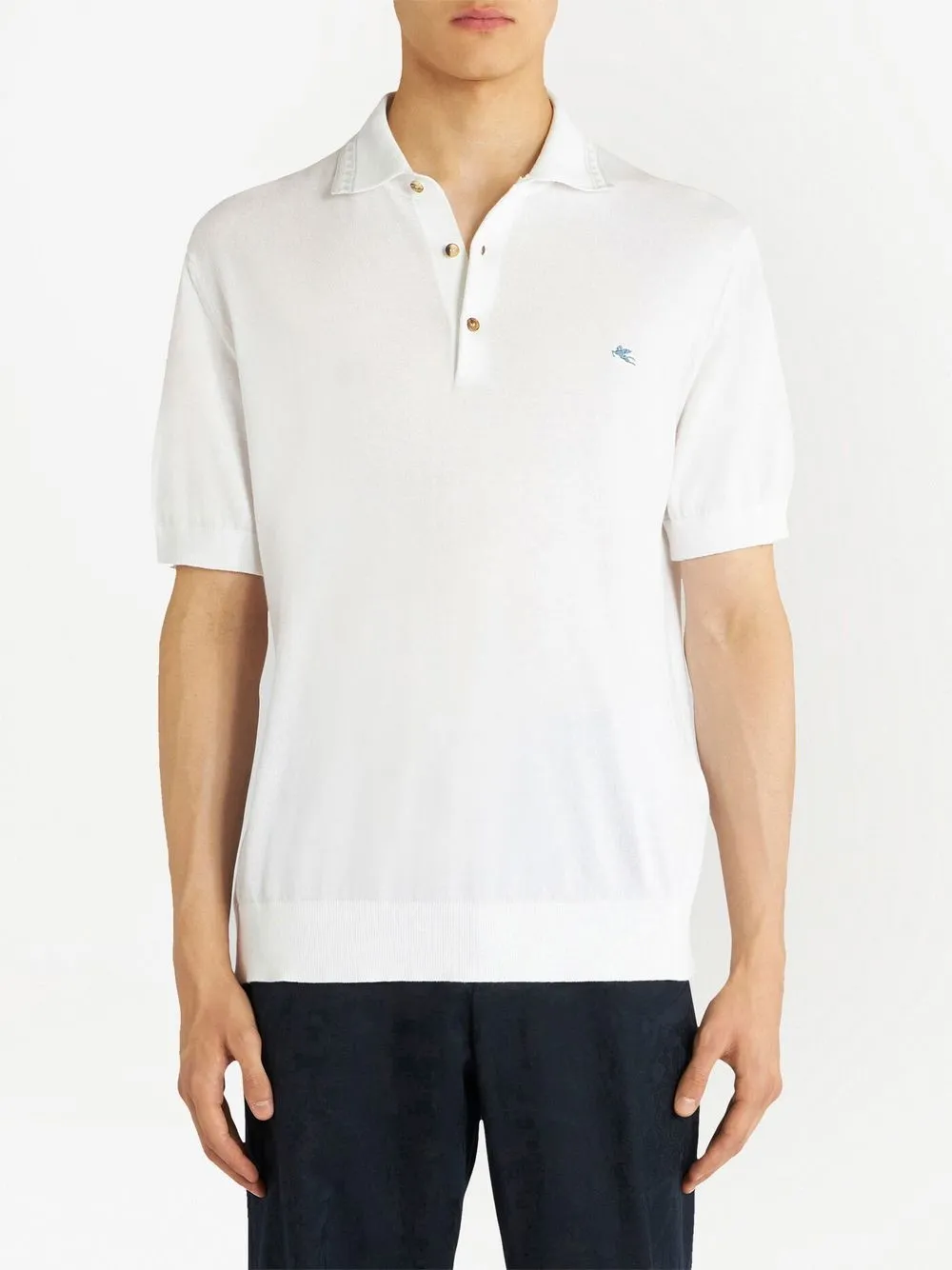 ETRO Poloshirt met geborduurd logo - Wit