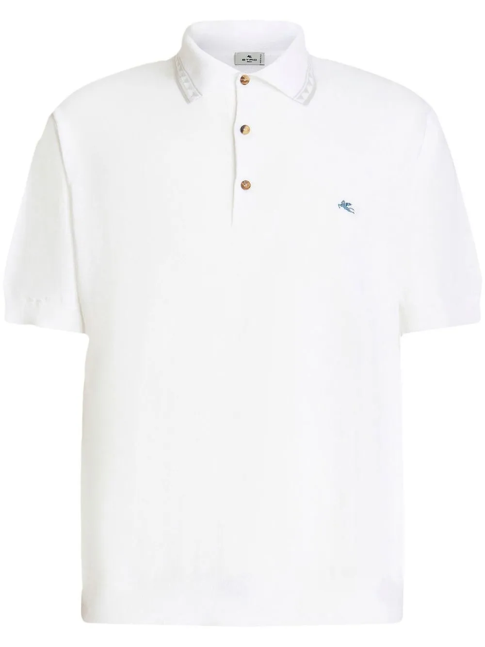 

ETRO logo-embroidered polo shirt - White