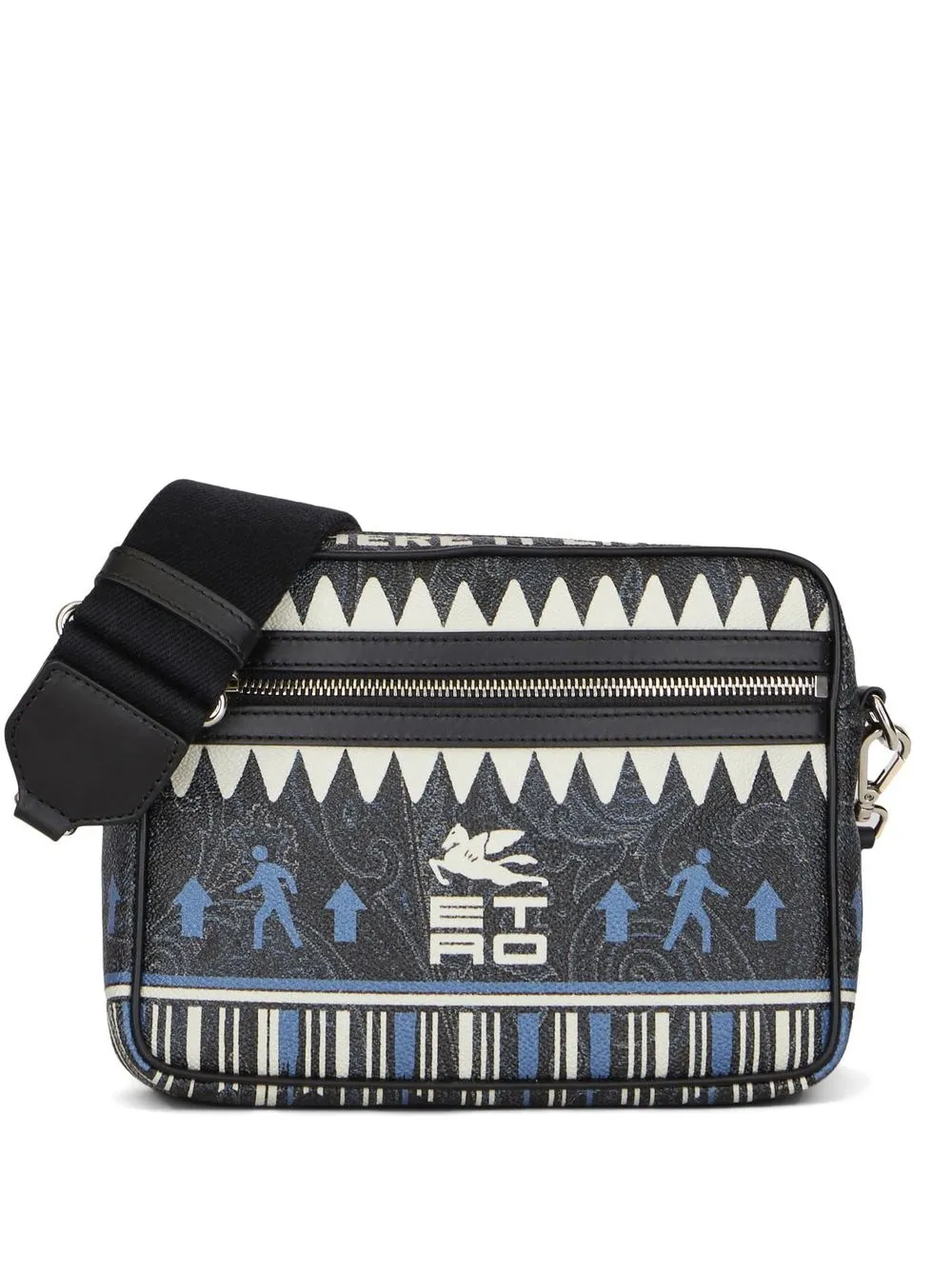 

ETRO bolsa de hombro con logo estampado - Azul
