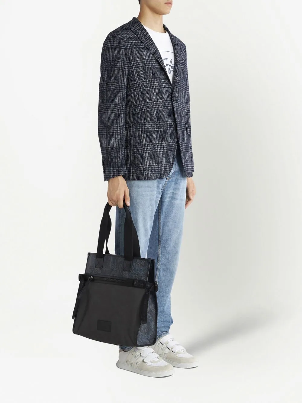 ETRO Shopper met paisley-print - Blauw