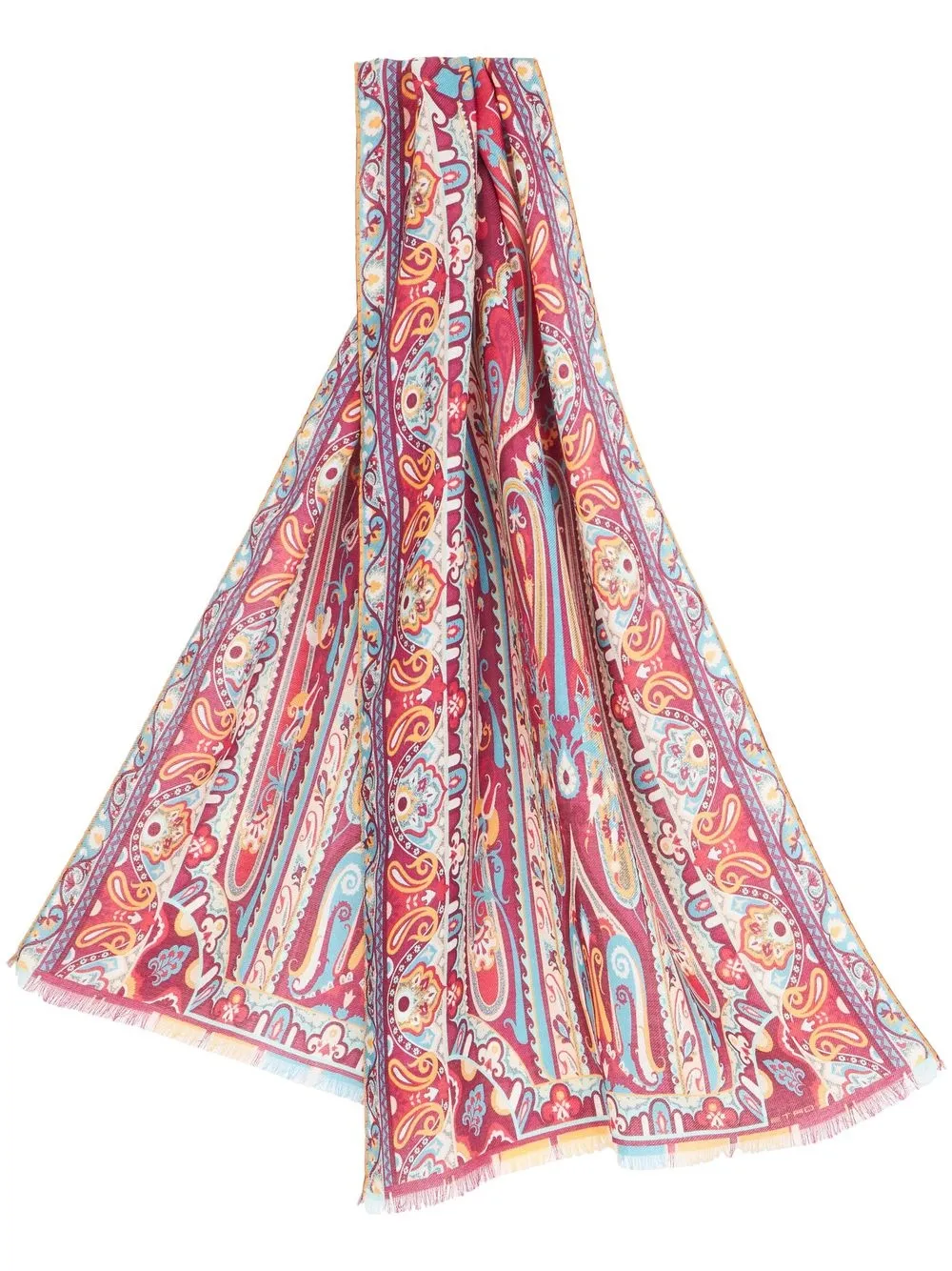 

ETRO mascada con estampado de cachemira - Rojo