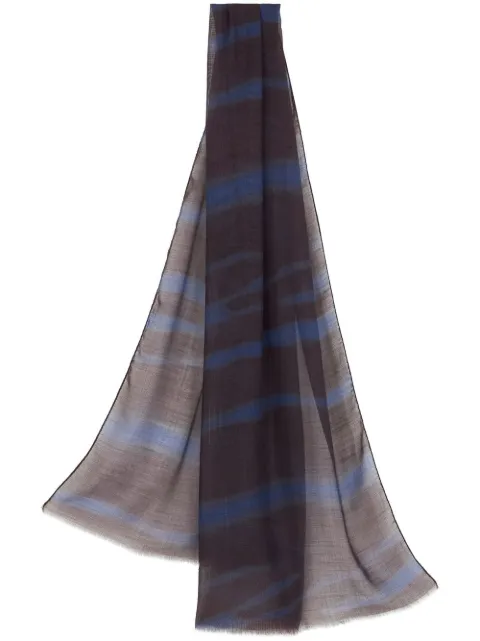 abstract-print sheer scarf